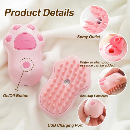3-in-1 Steam Pet Grooming Brushs