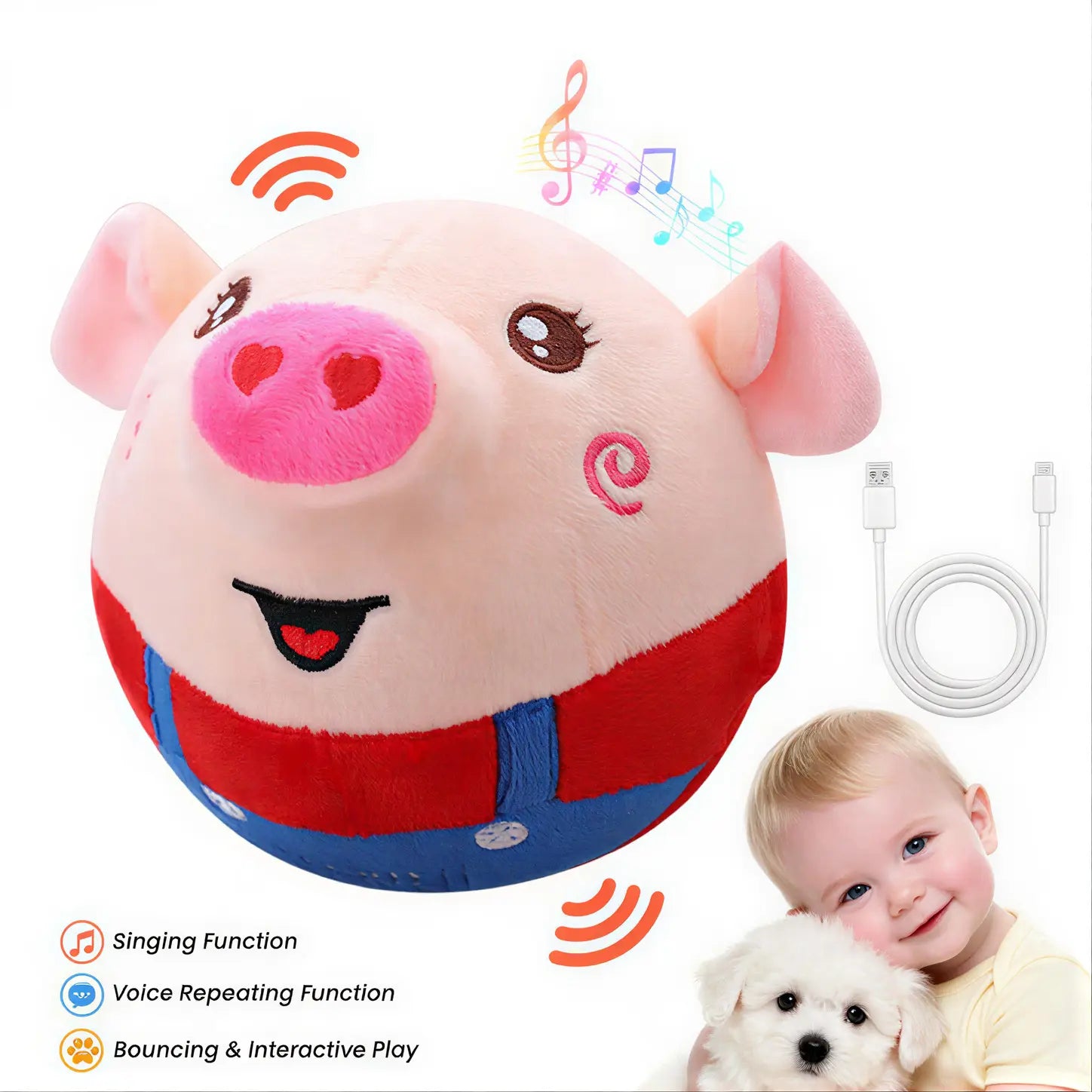 Rechargeable Interactive Dog Toy for Small, Medium & Large Dogs