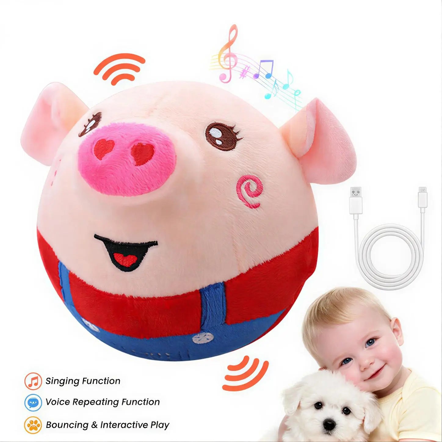 Rechargeable Interactive Dog Toy for Small, Medium & Large Dogs
